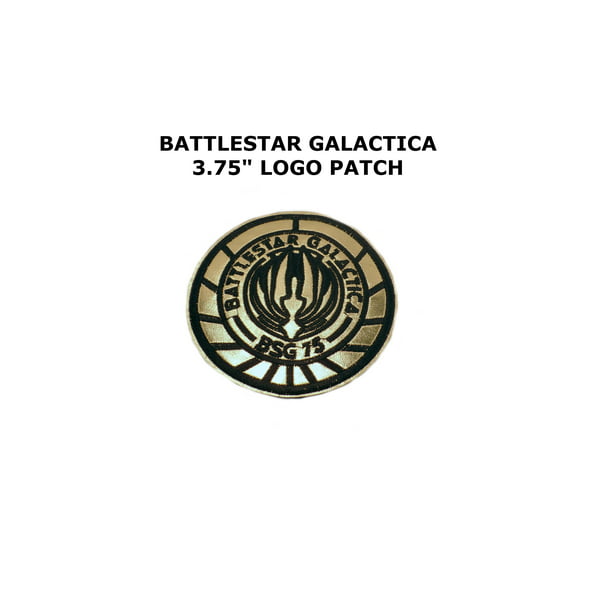 Battlestar Galactica 75 Gold Logo Iron-on/Sew-on Embroidered PATCH